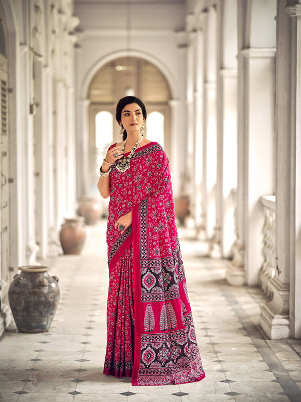 Ajarakh # Bossy Caramel (Saree)