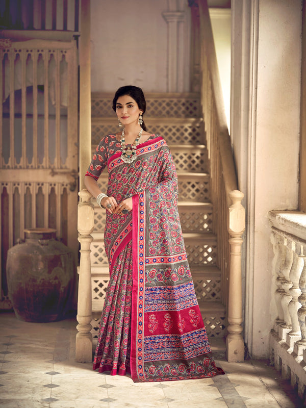 Ajarakh # Megham (saree)
