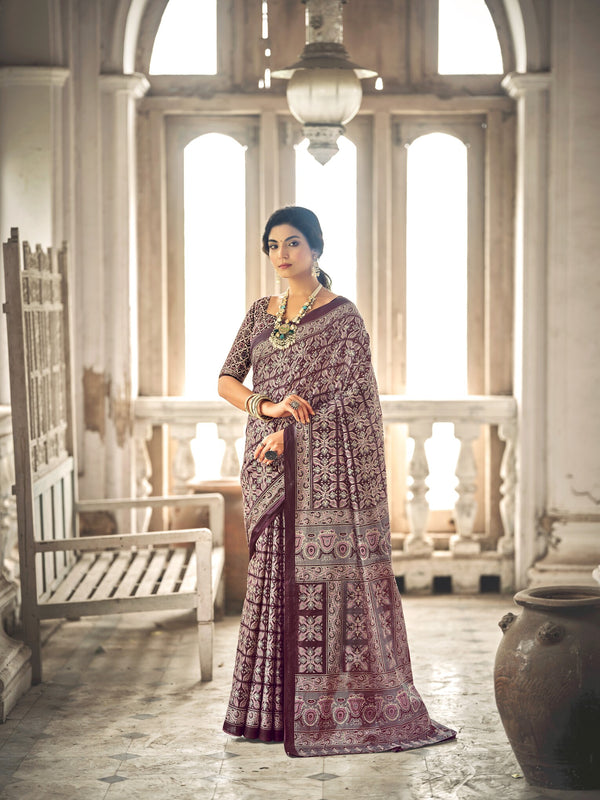 Ajarakh # Gold Overload (saree)