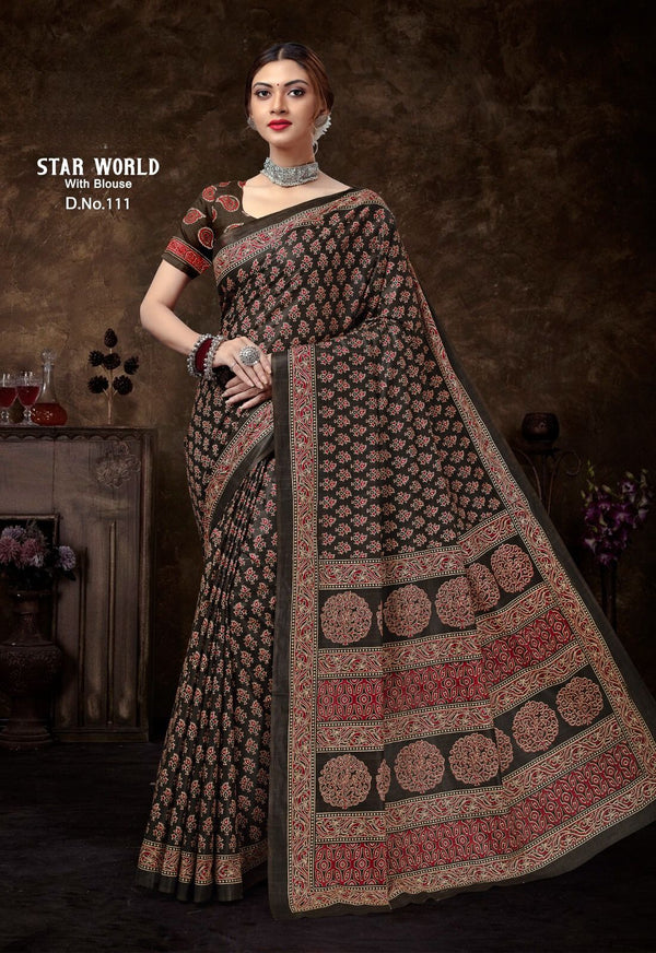 ajarkh Sunset star (Saree)