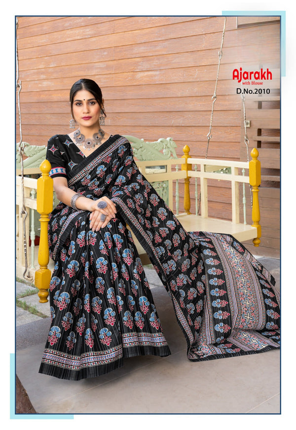 ajarakh # Kesariya (saree)