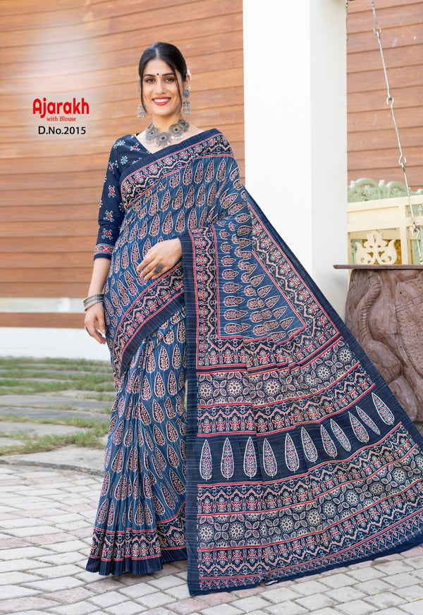 ajarakh # Songs of Stardust (saree)