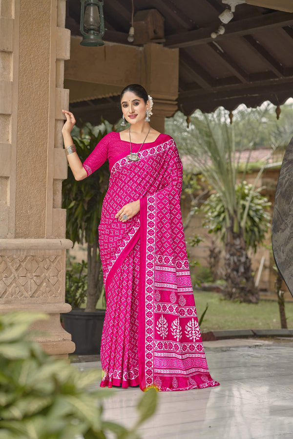Boldly shy (Saree)